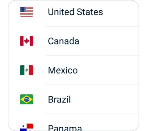 Kuainiu connect step 2, choose VPN server location